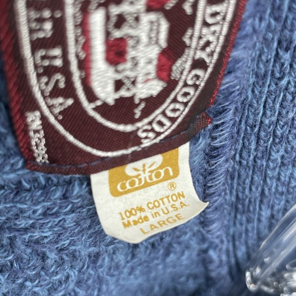 Vintage Victoria Dry Goods Cardigan Mens Large Indie Grandpa Preppy 90s Made USA - Picture 4 of 9